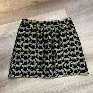 CROWN & IVY | Gold Black Zebra Mini Skirt